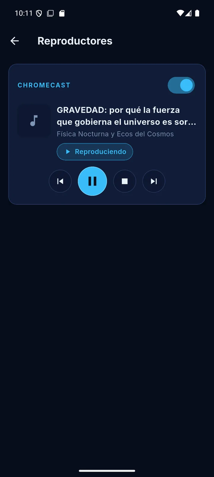 FaroHub Mobile media players screen